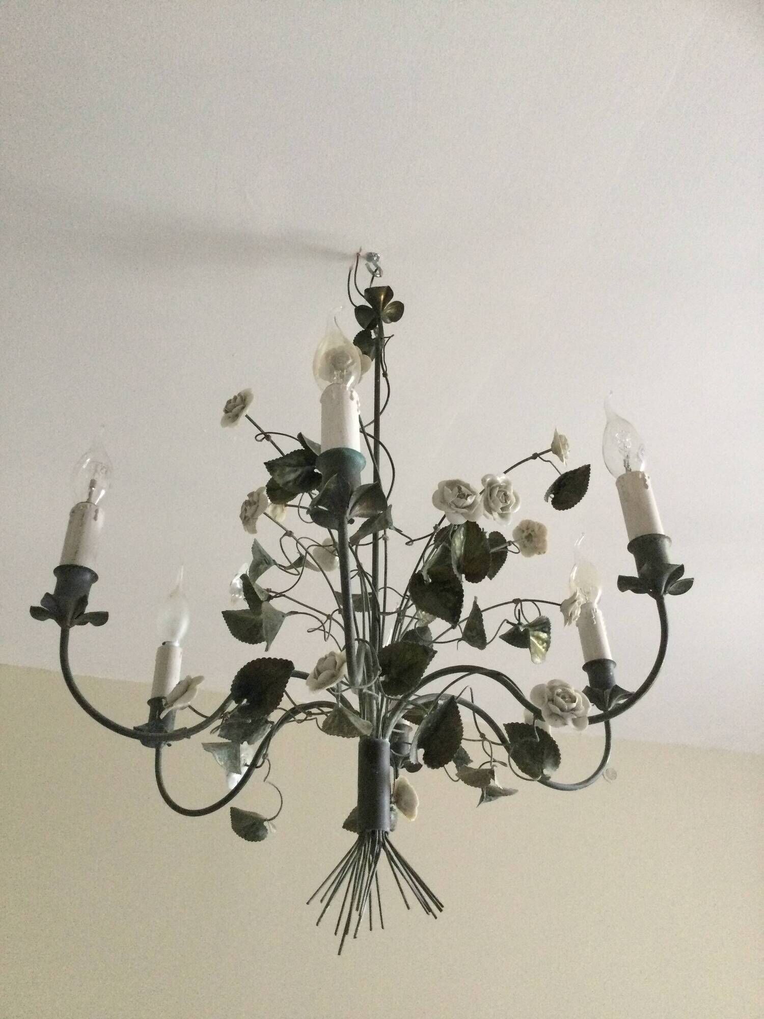 Antique metal chandelier