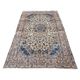 Vintage Persian Nain carpet, handwoven wool and silk from the 1940s.