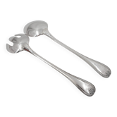 Christofle Malmaison, 2-piece salad serving set in silver-plated metal.