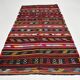 Colorful Long Wide Vintage Kilim Runner Rug, Turkish Woven Rug, 162x313 Cm