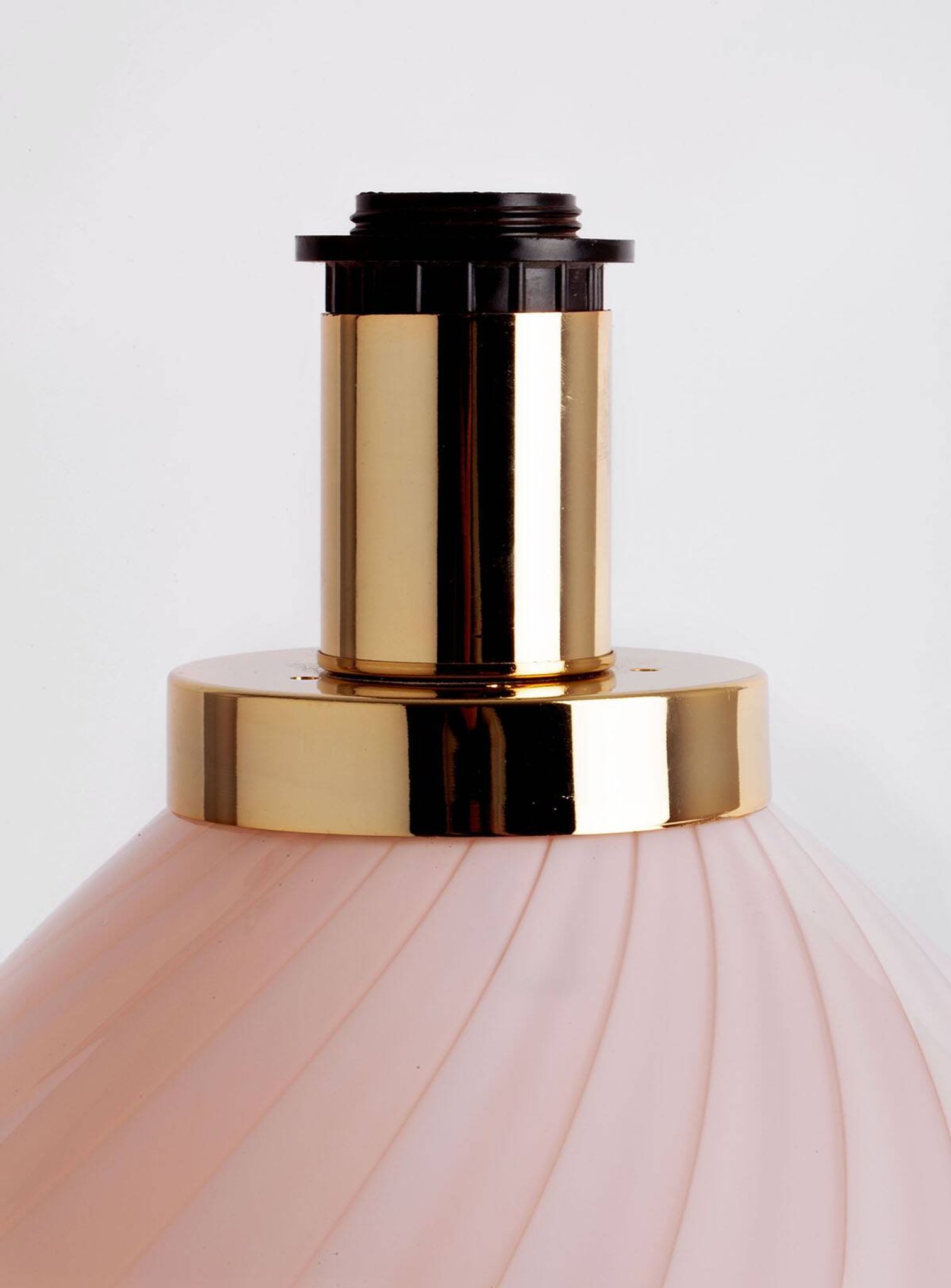 Grande lampe en verre de Murano rose