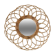 Vintage bamboo & rattan sun mirror
