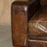 Heritage Biker Halo Soho Vintage leather sofa