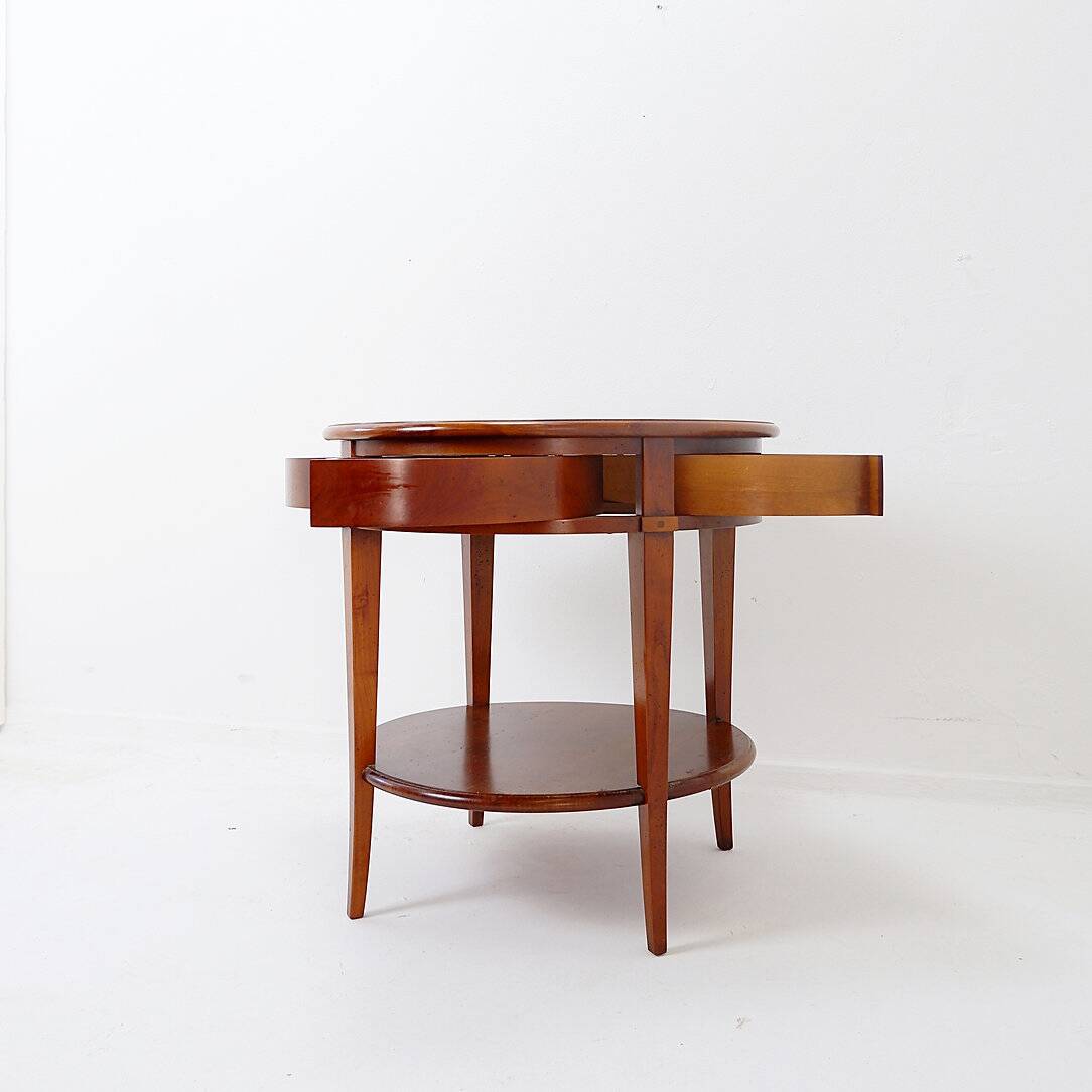 Table d'appoint ronde, 4 tiroirs, XXème s.