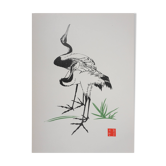Mokuchu URUSHIBARA: Japanese print, The White Herons, Woodblock print