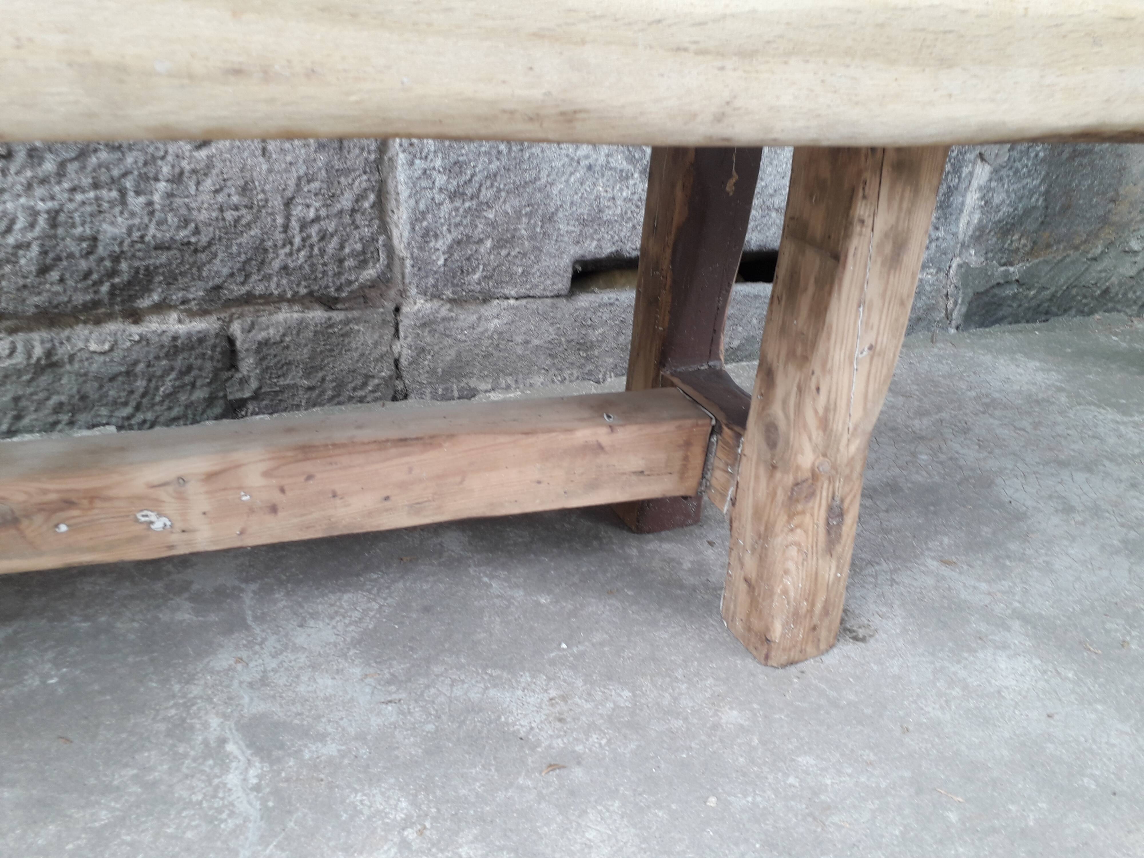 Brutalist solid oak coffee table