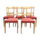 Ensemble de 5 chaises scandinaves 1950