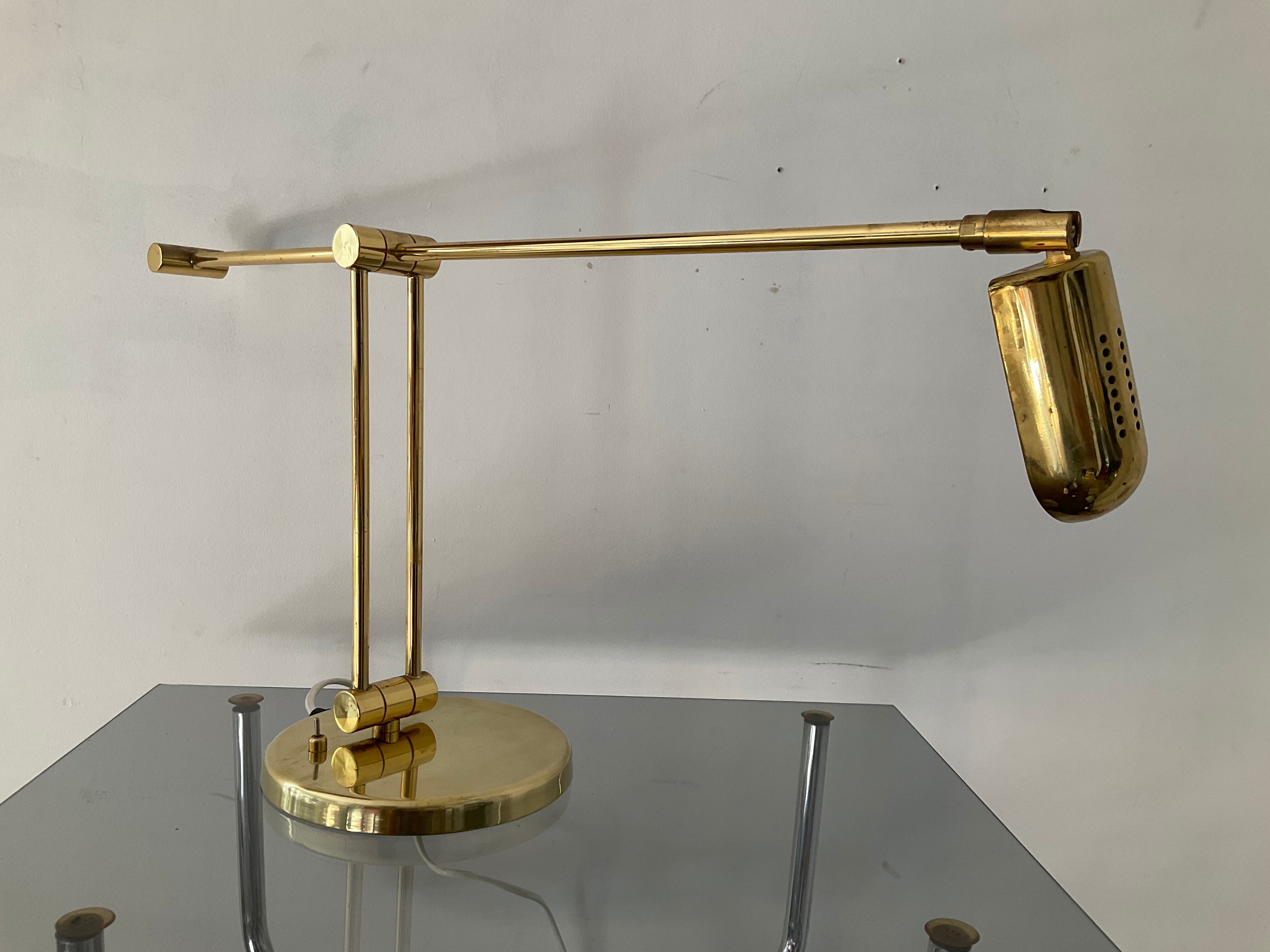 Articulated lamp Deknudt brass, 70s