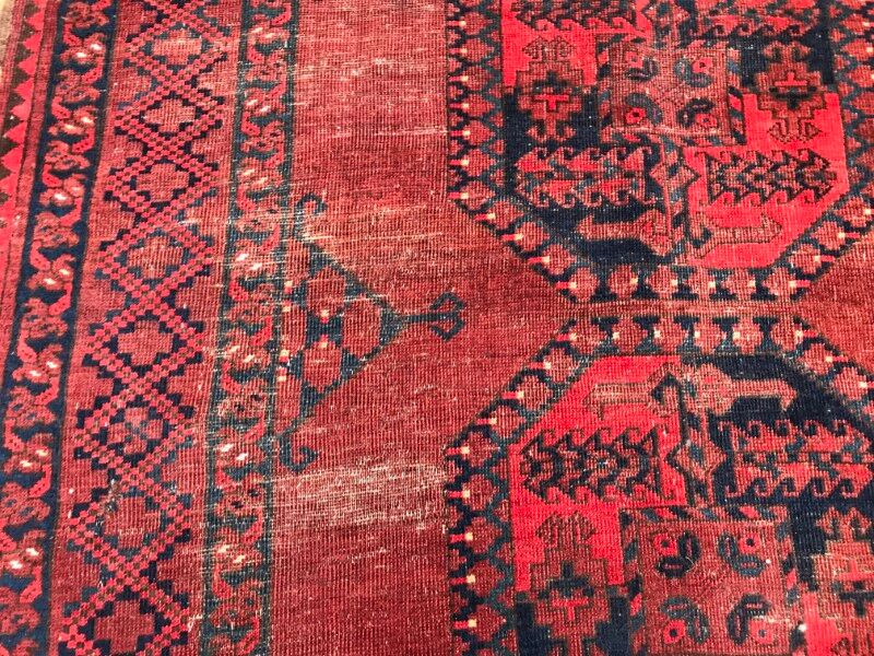 Large carpet former Turkmen afghan handmade 286 X 342 CM