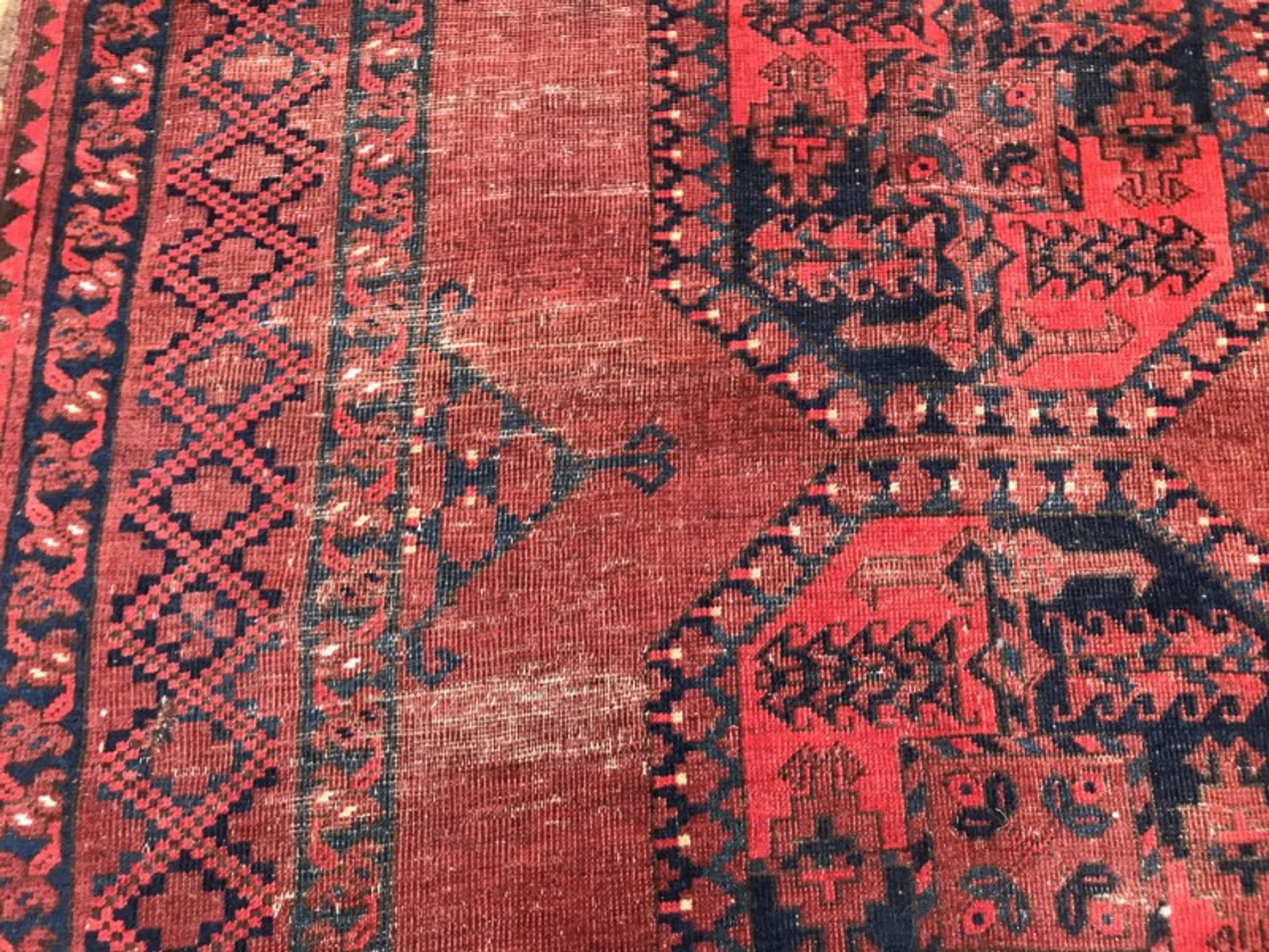 Large carpet former Turkmen afghan handmade 286 X 342 CM