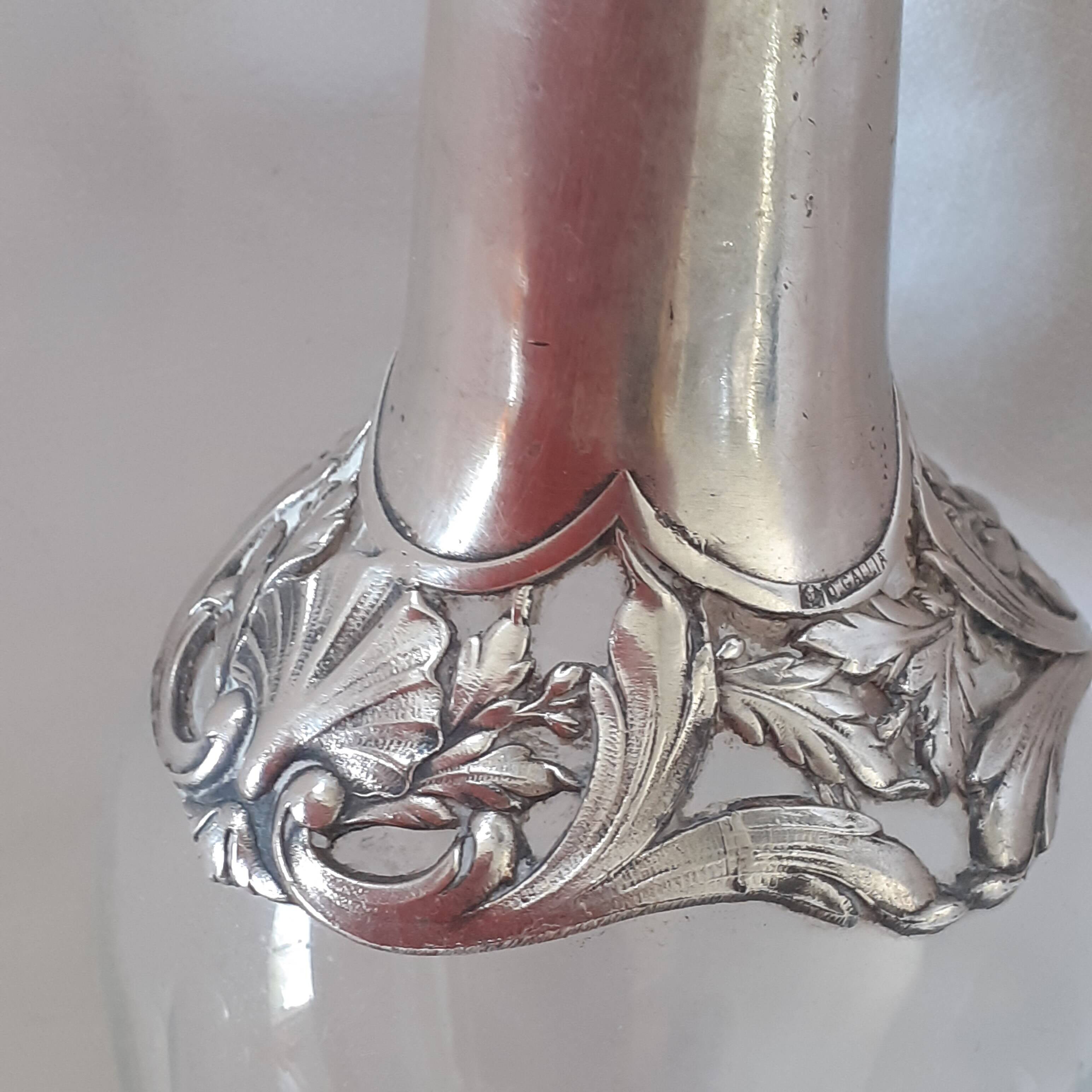 Crystal and solid silver decanter