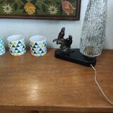 Art deco bird lamp