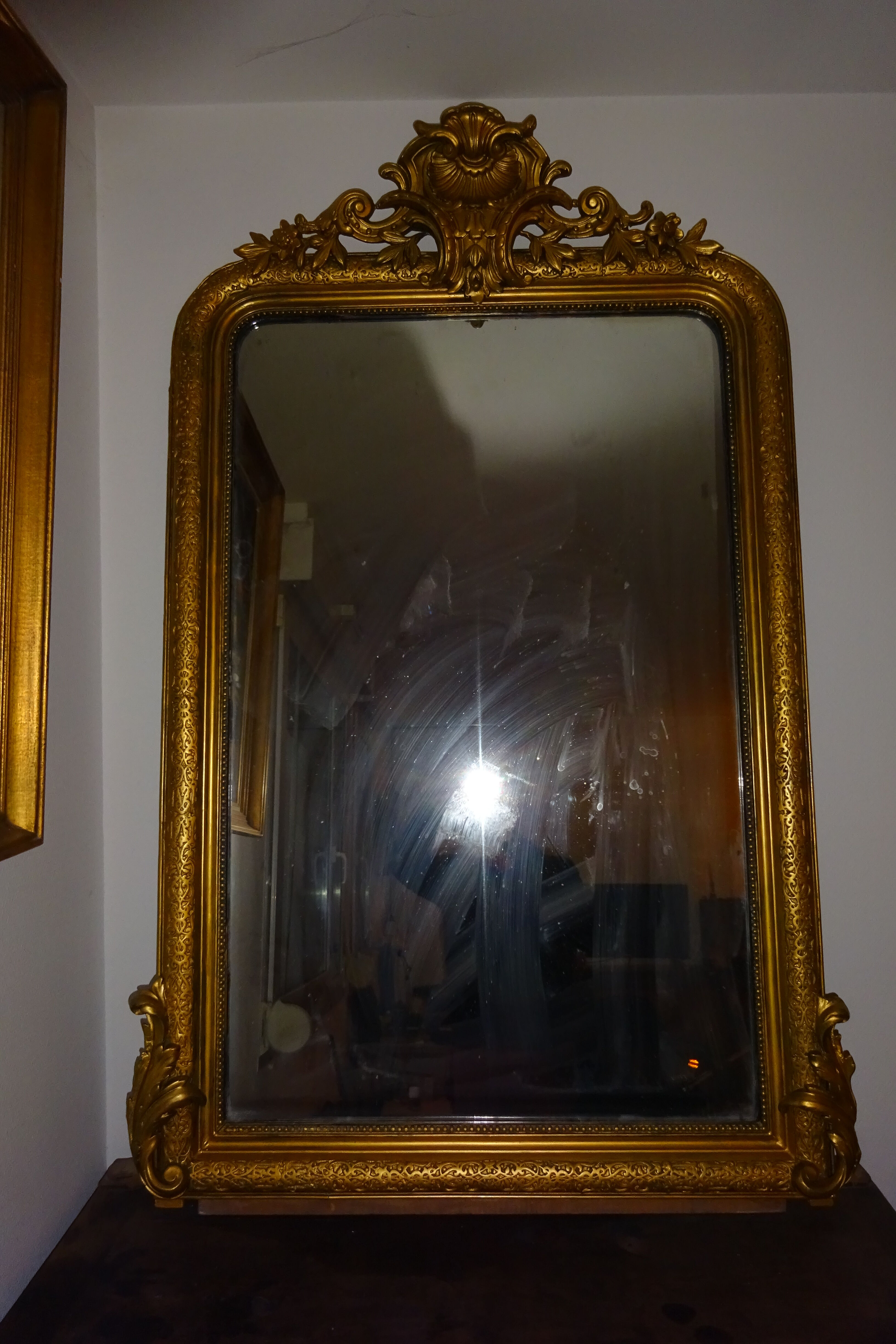 Miroir XiXème  siècle style Louis XV 95x150cm