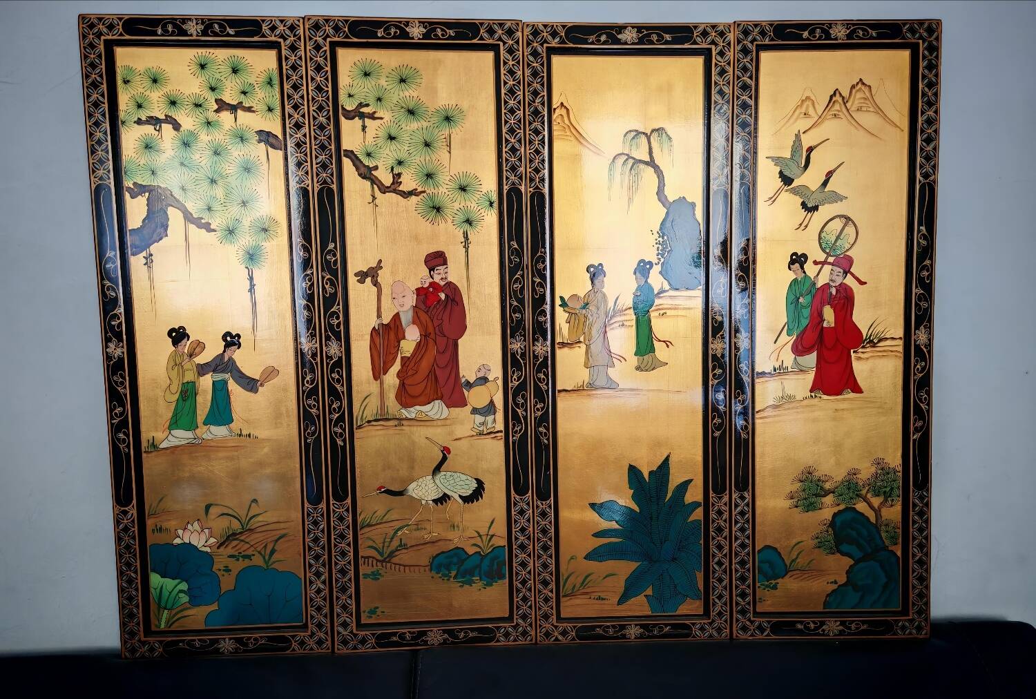Chinese wooden gilded paintings