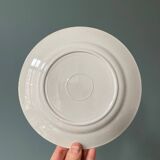 Series of 10 vintage Badonviller earthenware flat plates