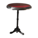 Table top laminate polished stainless steel ringed Bistro cast iron base