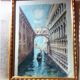 Watercolor of Venice, early 20th century/ Gondola/ Italy