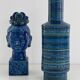 Aldo Londi XL Vase in Rimini Blue Decor for Bitossi, 1960s