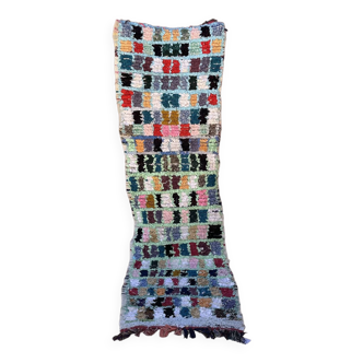 Colorful Boucherouite Moroccan rug - 81 x 284 cm