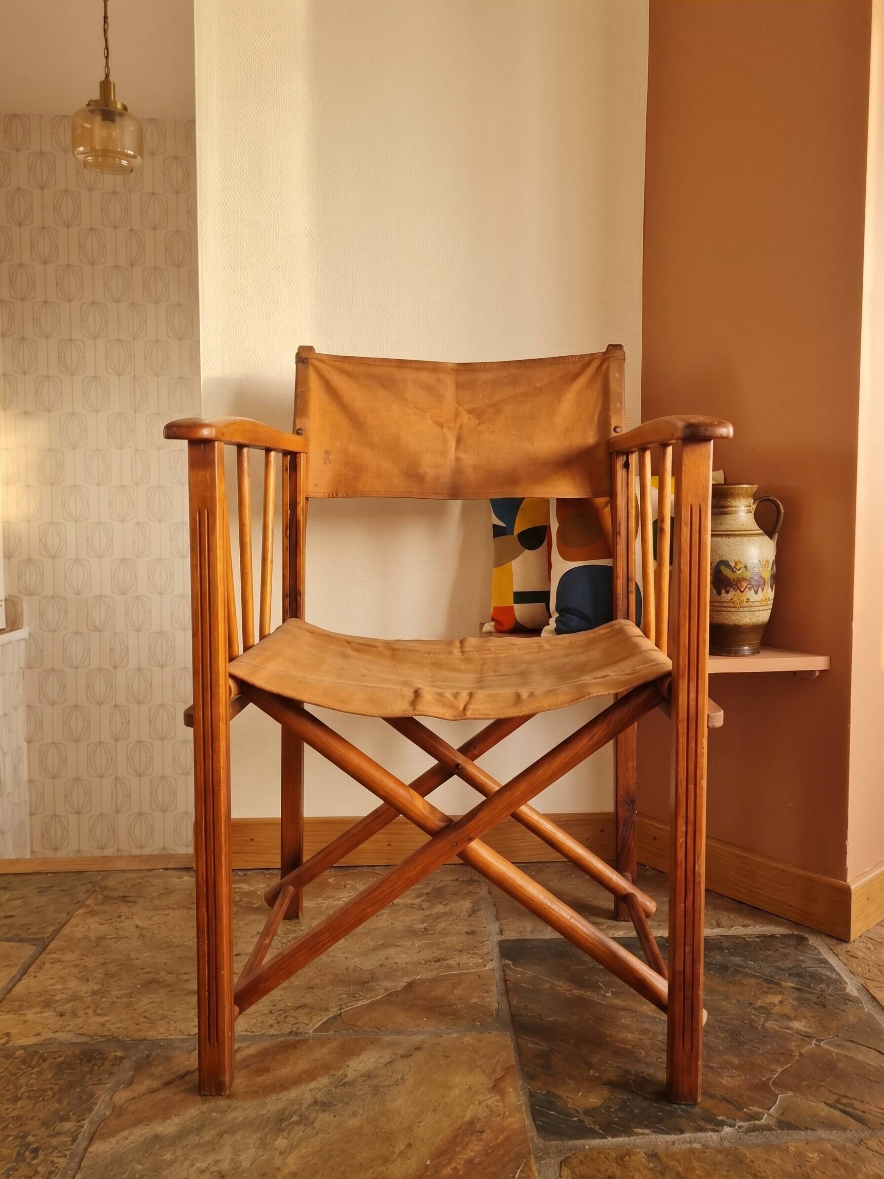 Vintage folding director's chair