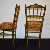 2 Golden wooden chairs
