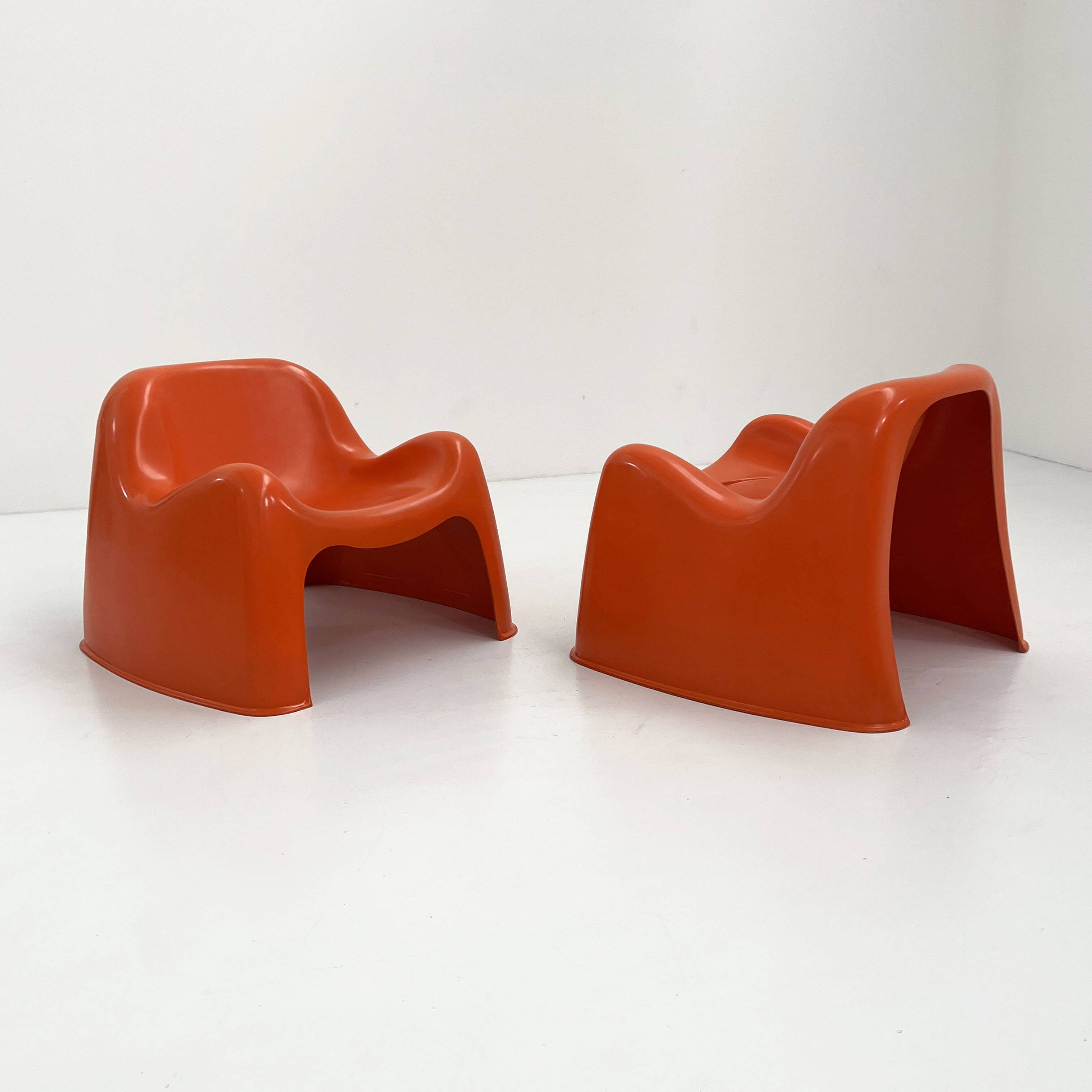 Fauteuil Toga orange par Sergio Mazza pour Artemide, 1960