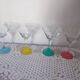 4 colored champagne glasses