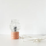 Ceramic lamp and glass globe 1970