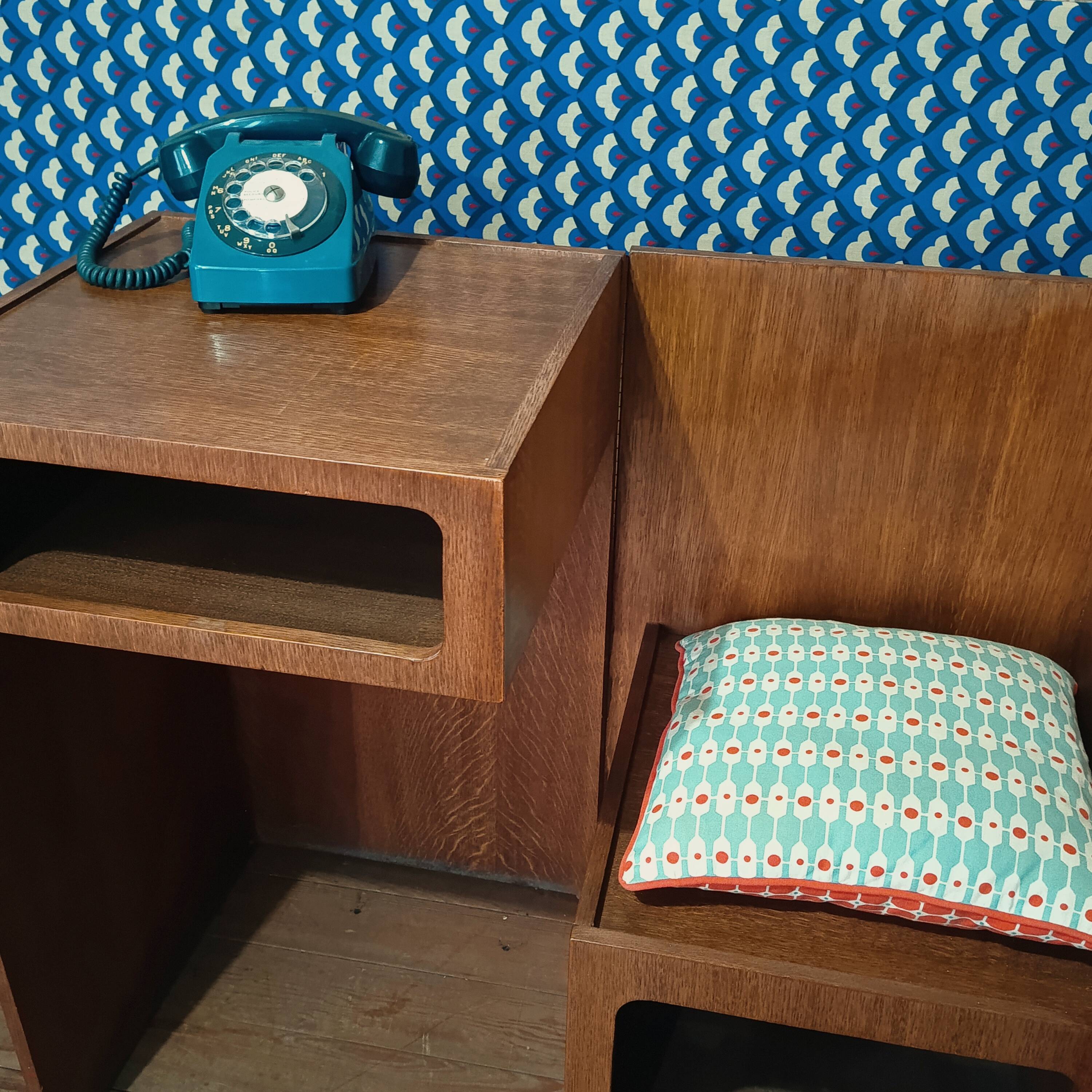Vintage folding telephone table