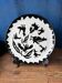 Large ceramic plate J. Lurçat with zoomorphic decoration in black on a white background.