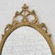 Miroir Médaillon Ovale en Laiton, Italie, 1950s