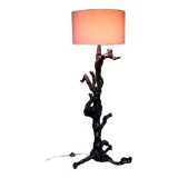 Vine wood floor lamp
