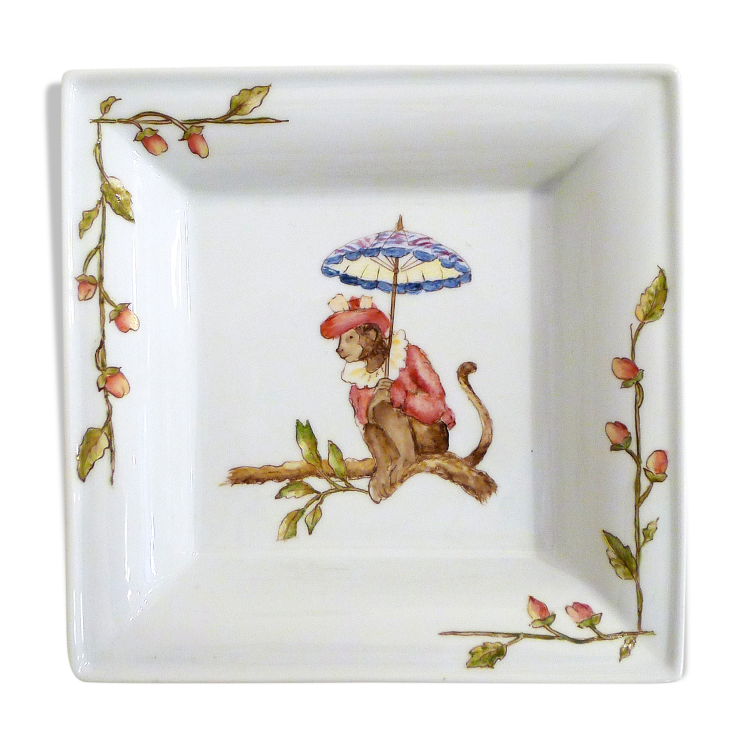 Porcelain monkey ashtray