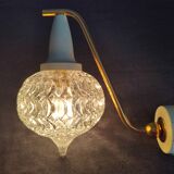 Small wall lamp in brass and vintage glass