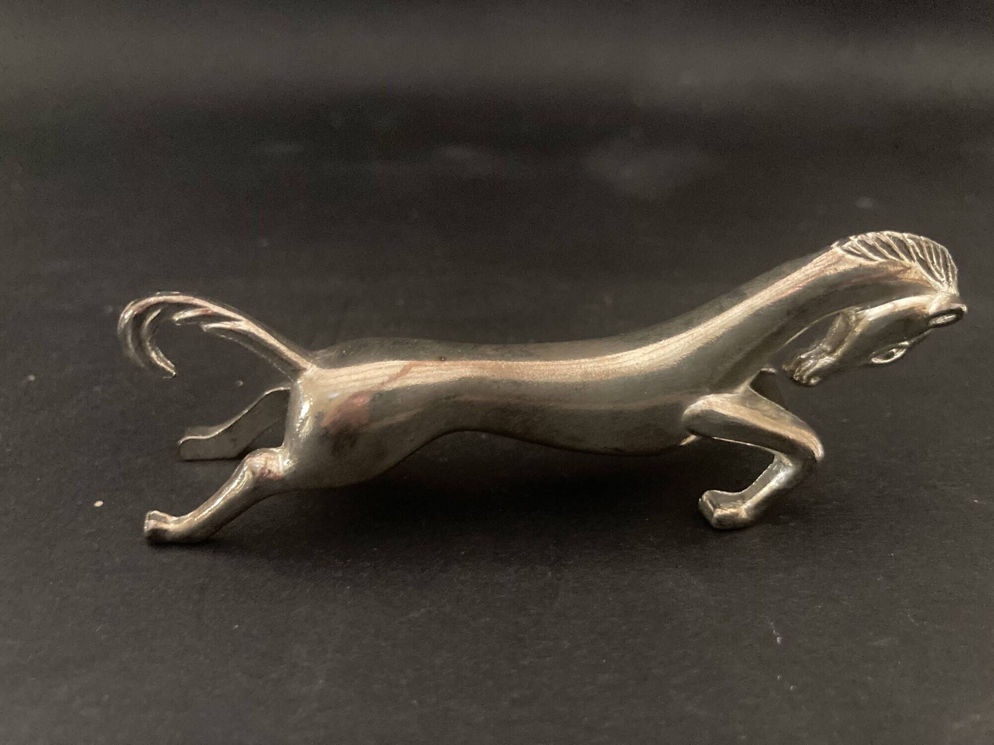 Vintage Rearing Horse Knife Rests – Set of 6 – Silver Plated Metal – Ar Style