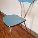 Blue formica chair