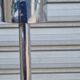 Czechoslovakian frosted glass pendant light