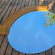 Oval mirror by Guillerme and Chambron