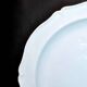Large round dish in opaque earthenware from Montereau 1820-1830 Pastel blue 32cm