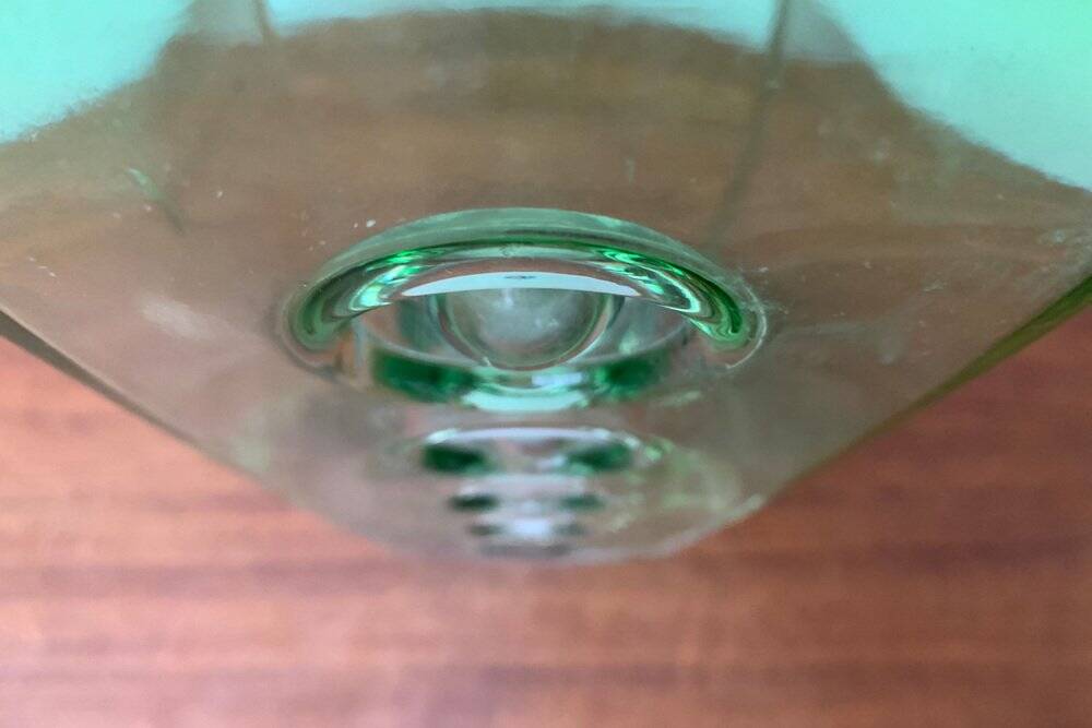 Brutalist glass block vase from the mid-century space age, 1960s