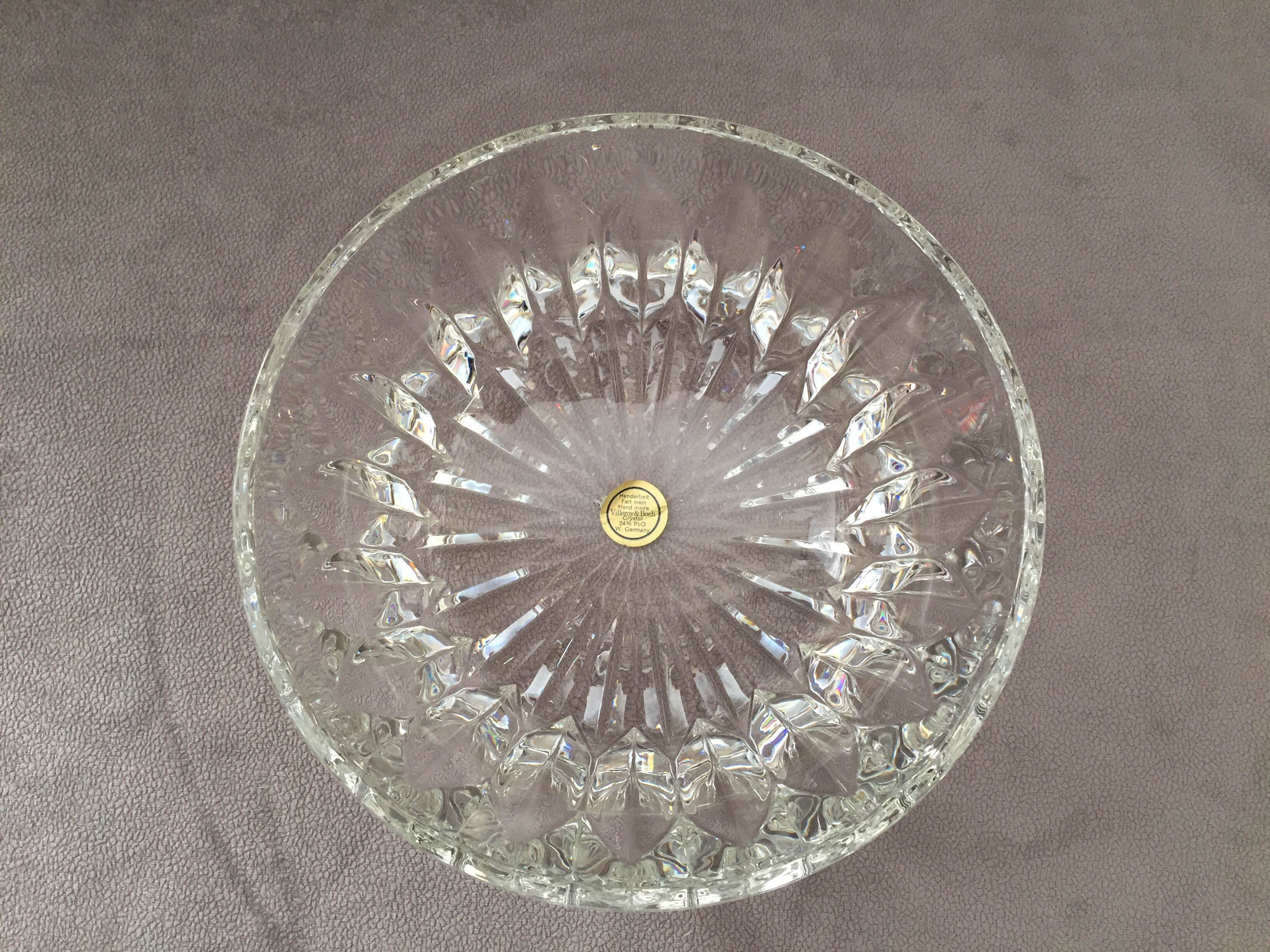 Crystal centerpiece cut villeroy & boch