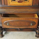 40s carved wooden display case