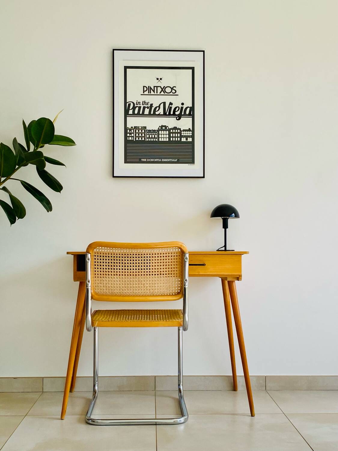 Bureau vintage pieds compas