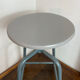 Adjustable height metal and wood workshop stool