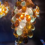 Large grape cluster lamp, Murano glass, 1950.