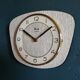 Vintage formica silent wall clock "Flash wood gray"