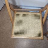 Paire de chaises pliantes cannées
