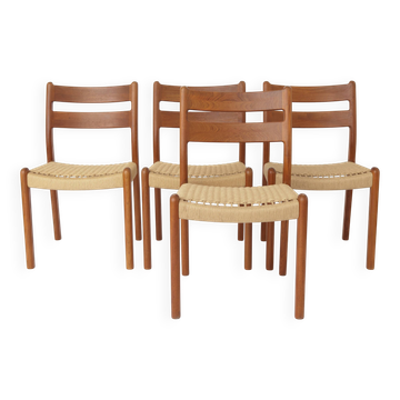 Set of 4 Danish Teak Dining Chairs by EMC Møbler, Denmark, 1960s-70s