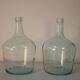 Lot de 2 dame-jeannes vert clair