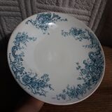 Plat sur pied 1900 Terre de fer service Anémone